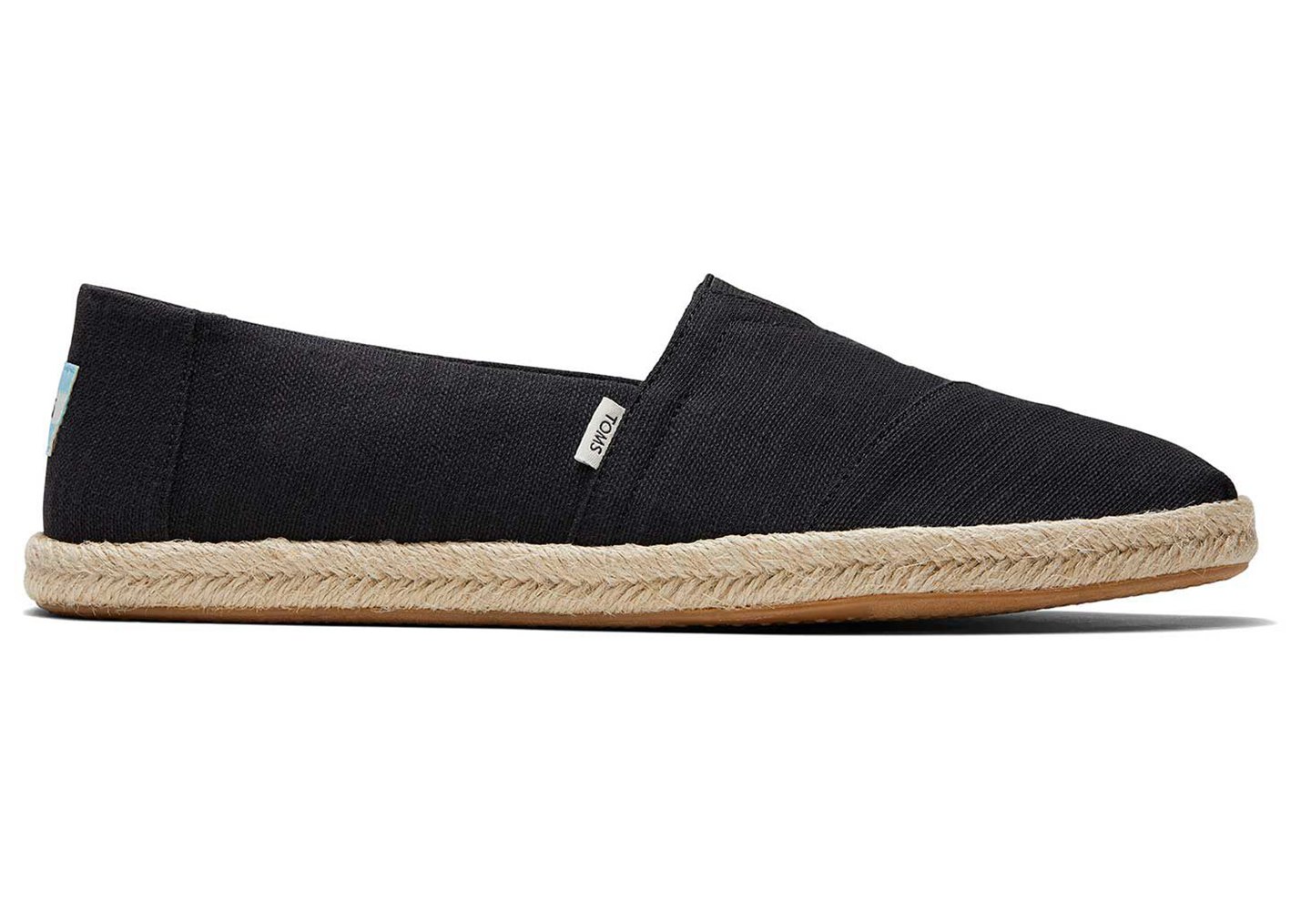 Toms Alpargata Rope Espadrille Black - Mens - 58926-GWJT